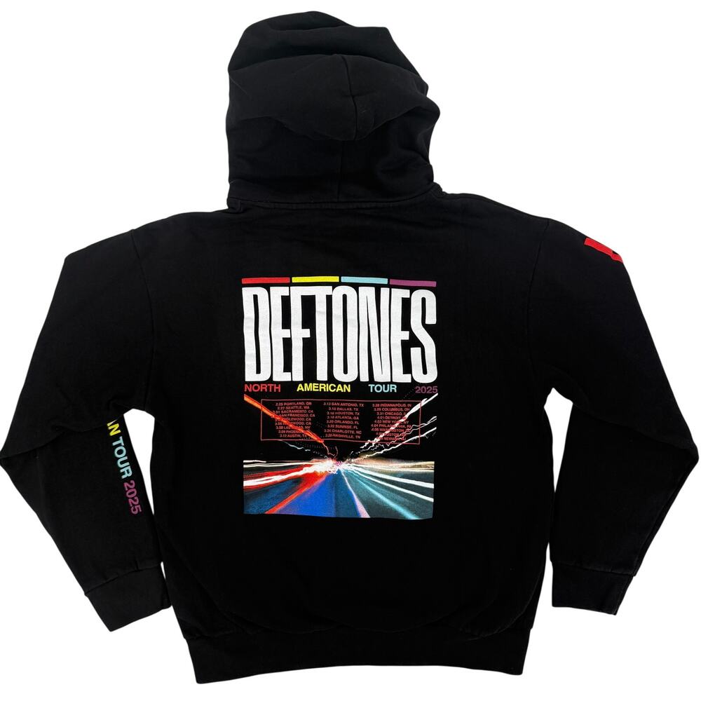 Deftones North American Tour 2025 Black Oversized Hoodie Size Medium Official